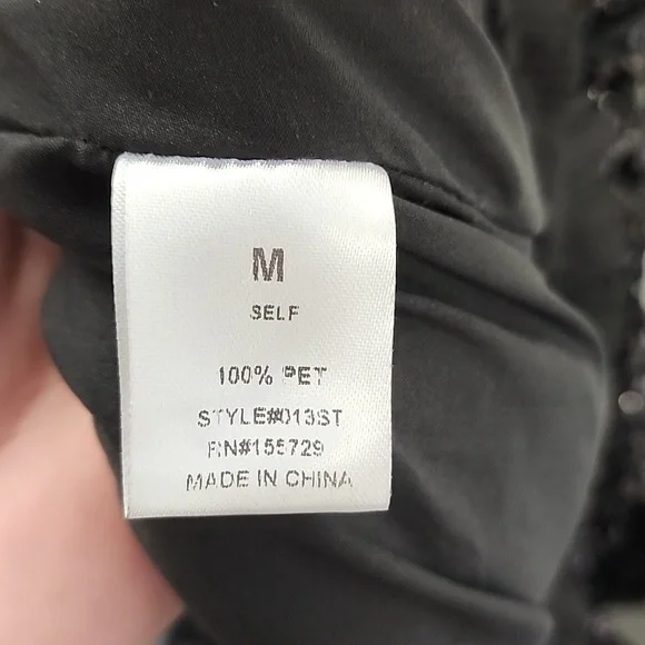 Nichole Lynel The Label Medium Puffy Black Sequin Skirt - Picture 4 of 4